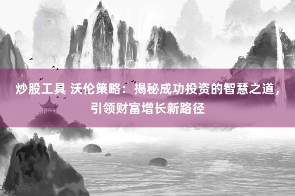 炒股工具 沃伦策略：揭秘成功投资的智慧之道，引领财富增长新路径