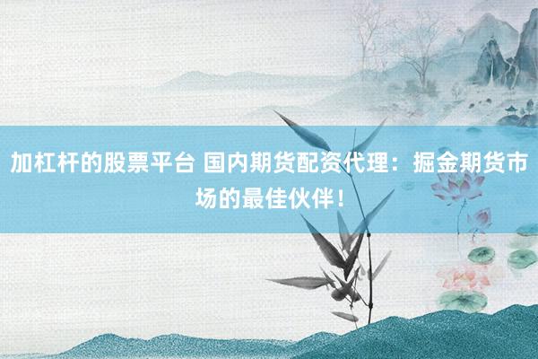 加杠杆的股票平台 国内期货配资代理：掘金期货市场的最佳伙伴！