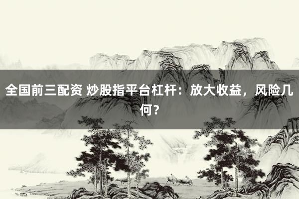 全国前三配资 炒股指平台杠杆：放大收益，风险几何？