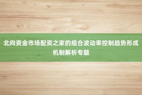 北向资金市场配资之家的组合波动率控制趋势形成机制解析专题
