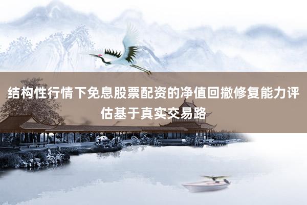 结构性行情下免息股票配资的净值回撤修复能力评估基于真实交易路