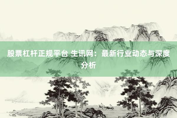股票杠杆正规平台 生讯网：最新行业动态与深度分析